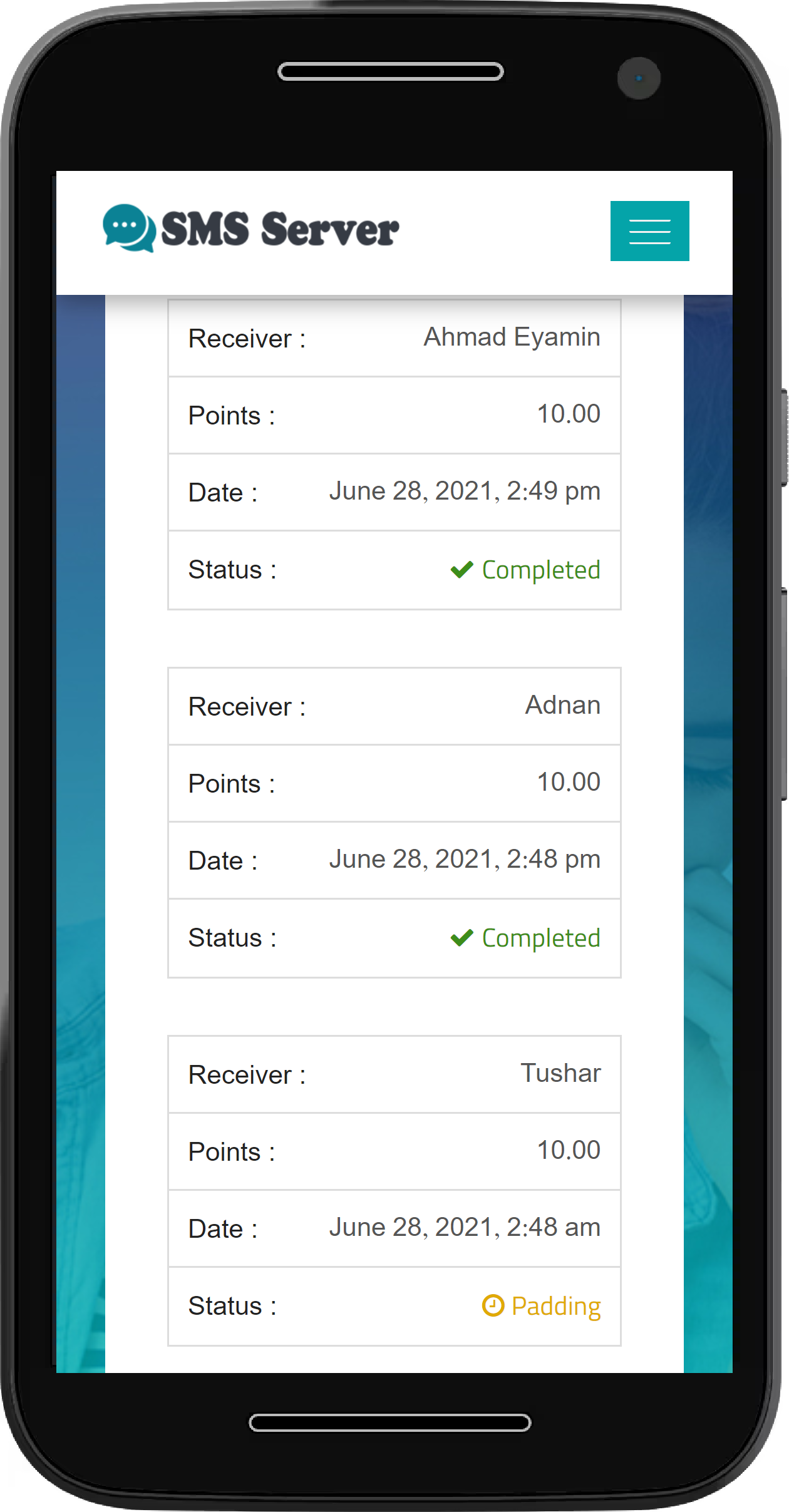 Referral History Status